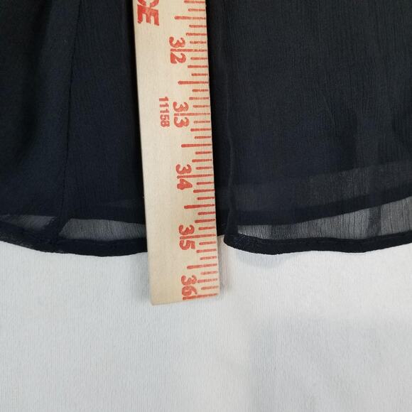 Joie Dress Womens Large Black Balloon Sleeve Caviar Polyester Button Front NWT - Picture 12 of 13